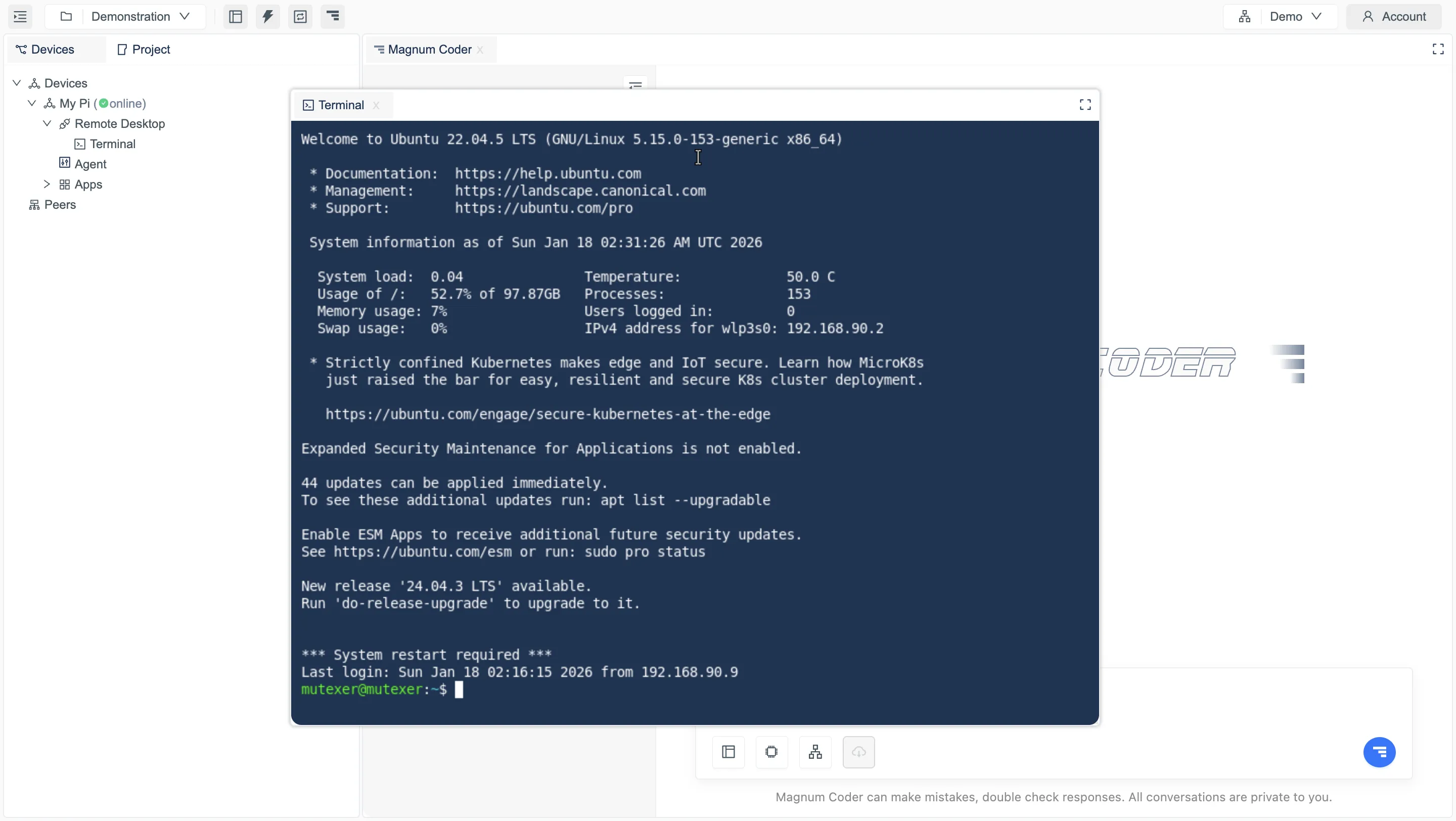 CloudLink browser-based SSH terminal for secure remote access to industrial devices and edge computers